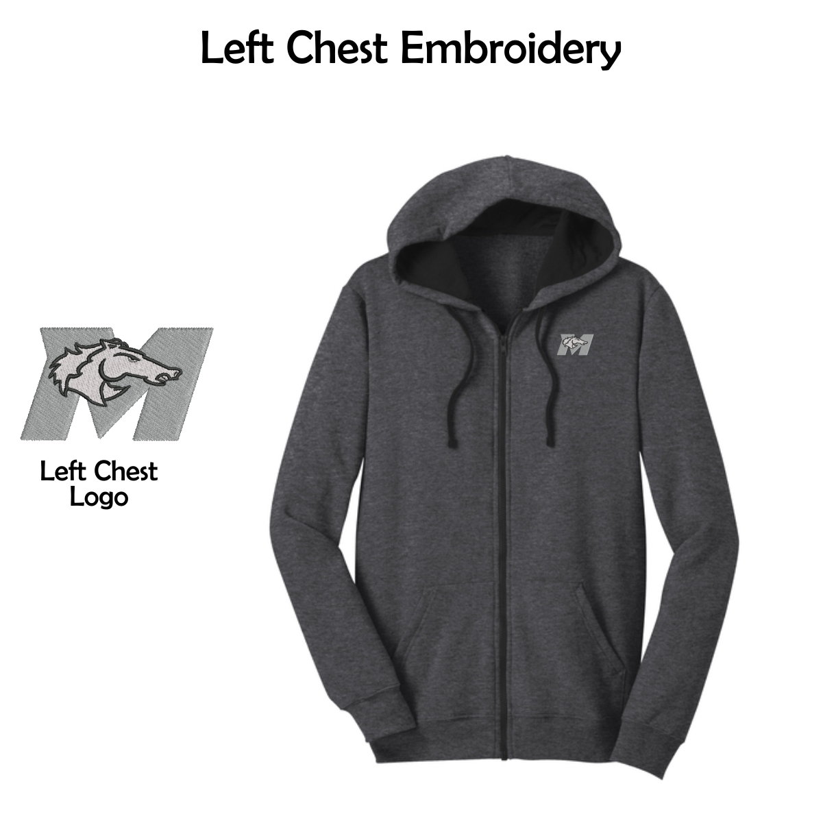 Marlowe Girls Basketball Adult Full-Zip Hoodie