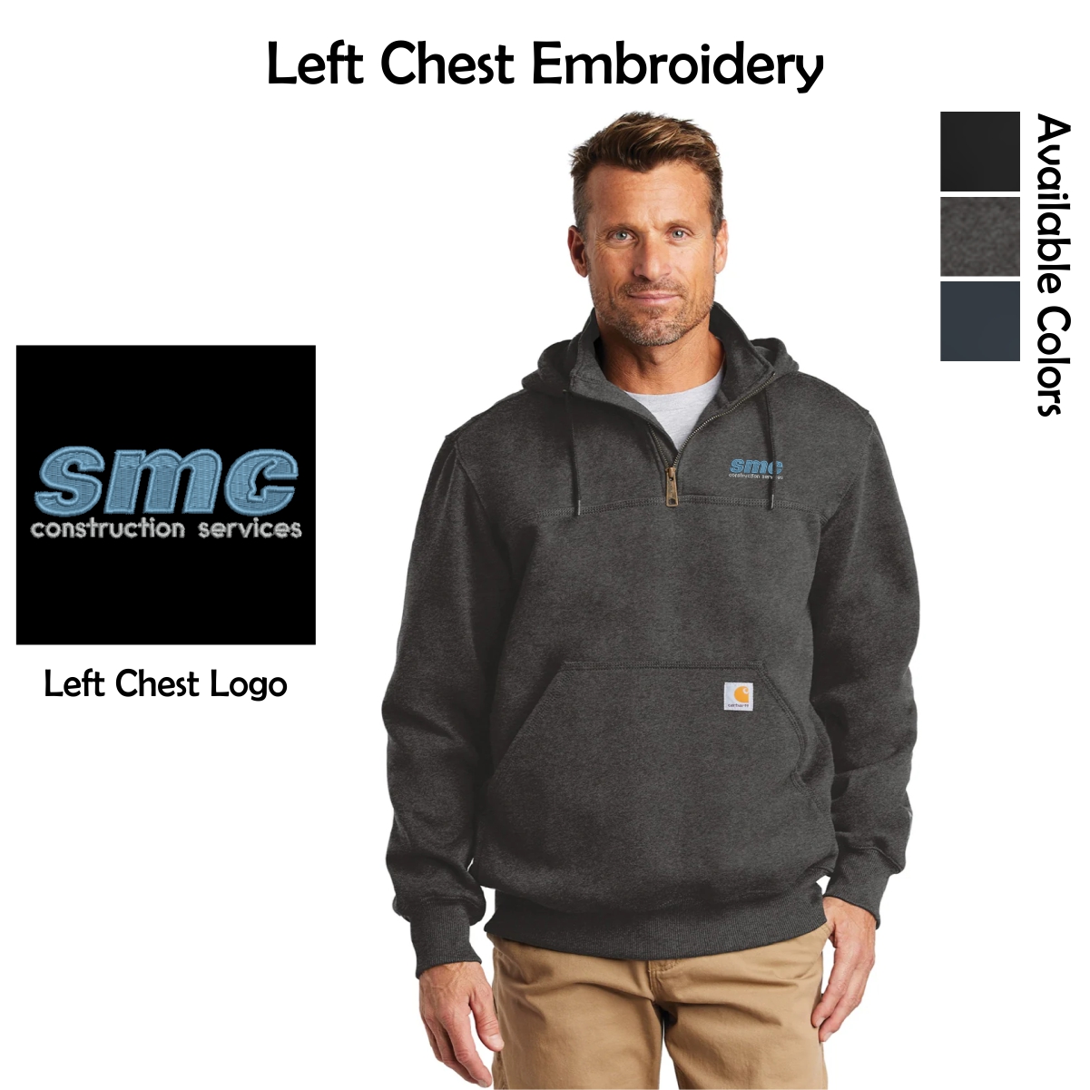 SMC-Shales McNutt Construction Carhartt® Rain Defender® Hooded Zip Mock Sweatshirt
