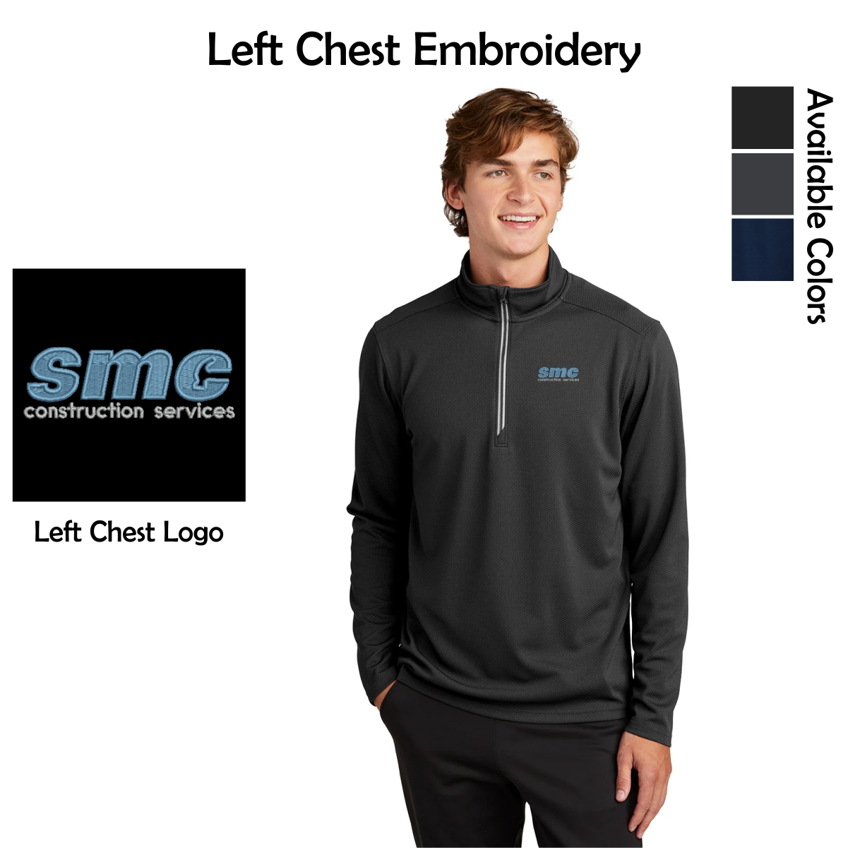 SMC-Shales McNutt Construction Textured 1/4-Zip Pullover