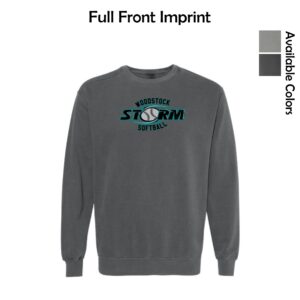 Woodstock Storm Softball Adult Comfort Colors Unisex Garment-Dyed Crew