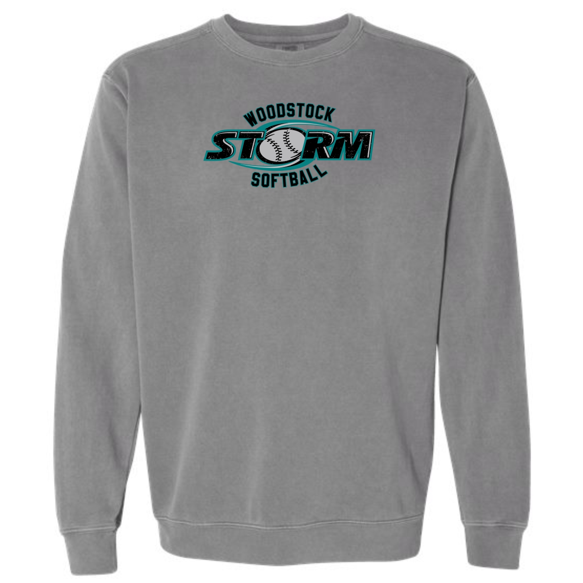 Woodstock Storm Softball Adult Comfort Colors Unisex Garment-Dyed Crew - Image 2
