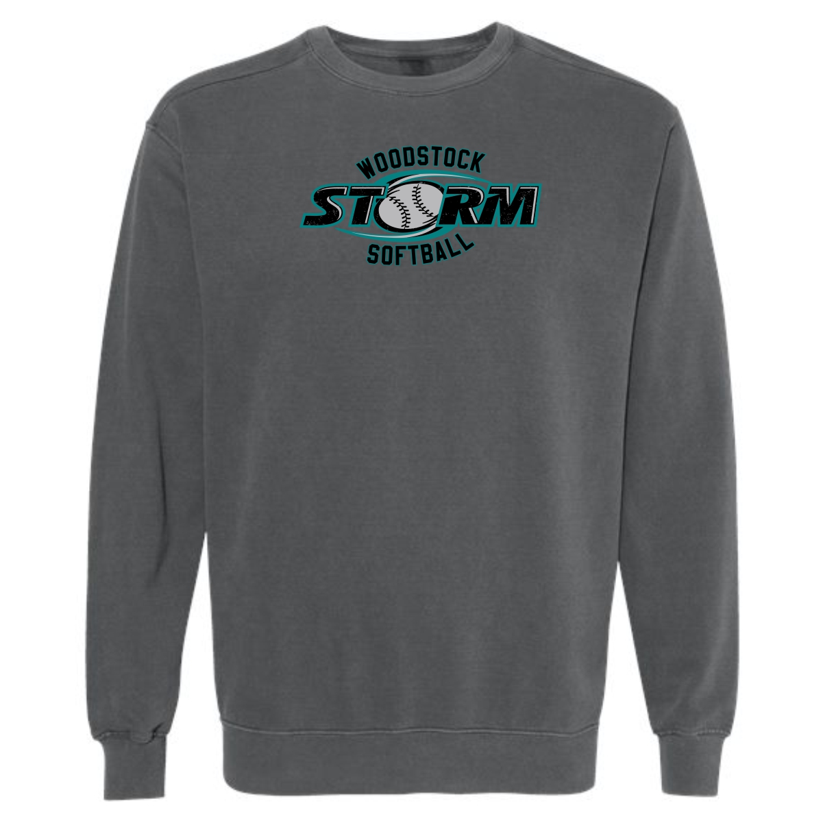 Woodstock Storm Softball Adult Comfort Colors Unisex Garment-Dyed Crew - Image 3