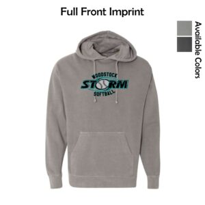 Woodstock Storm Softball Adult Comfort Colors Unisex Garment-Dyed Hoodie