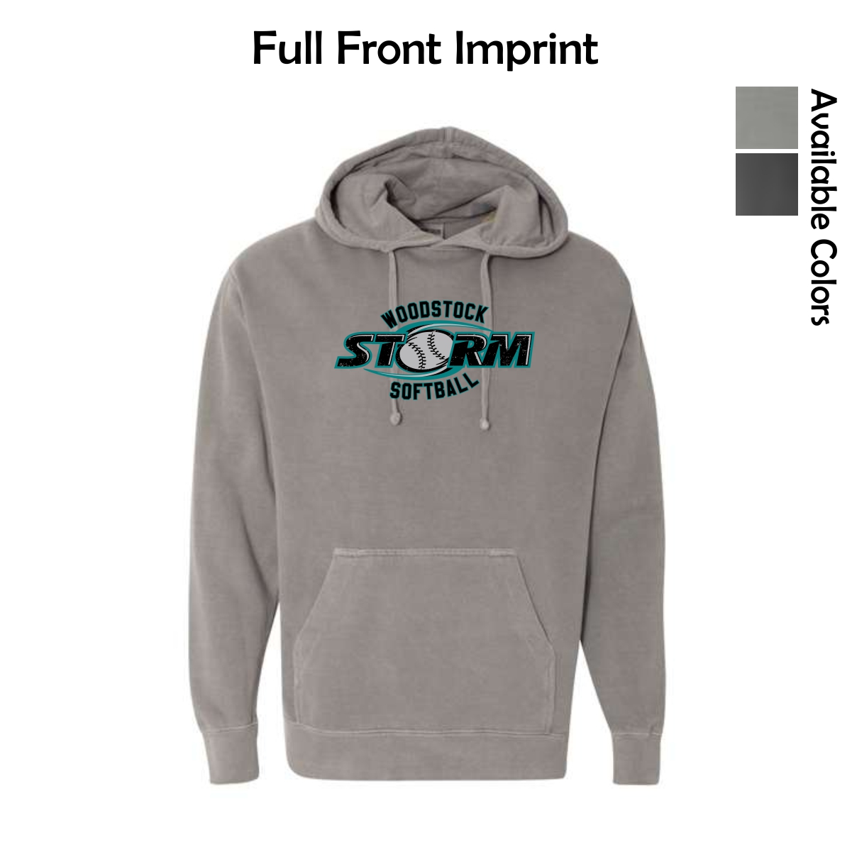 Woodstock Storm Softball Adult Comfort Colors Unisex Garment-Dyed Hoodie