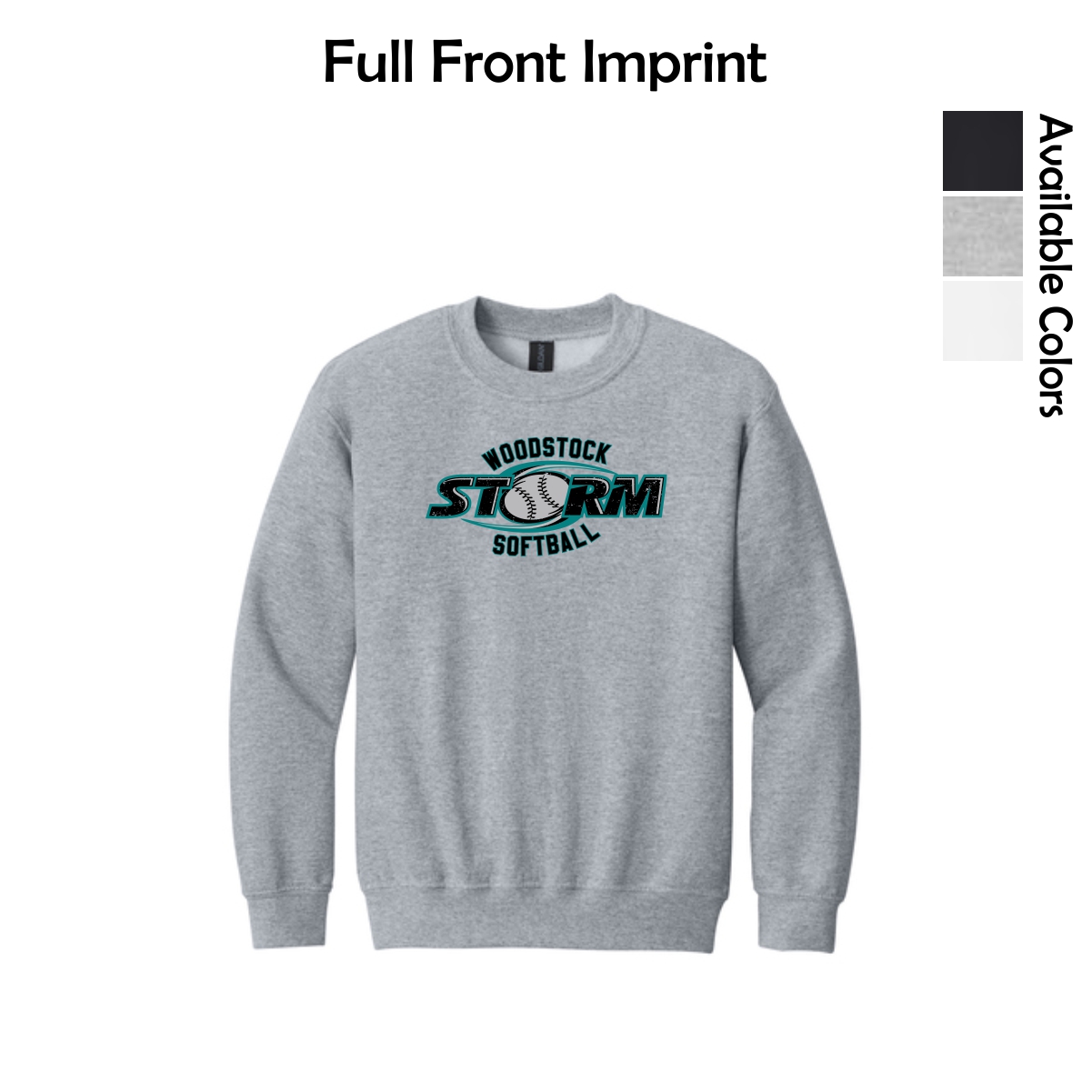 Woodstock Storm Softball Youth Crewneck Sweatshirt