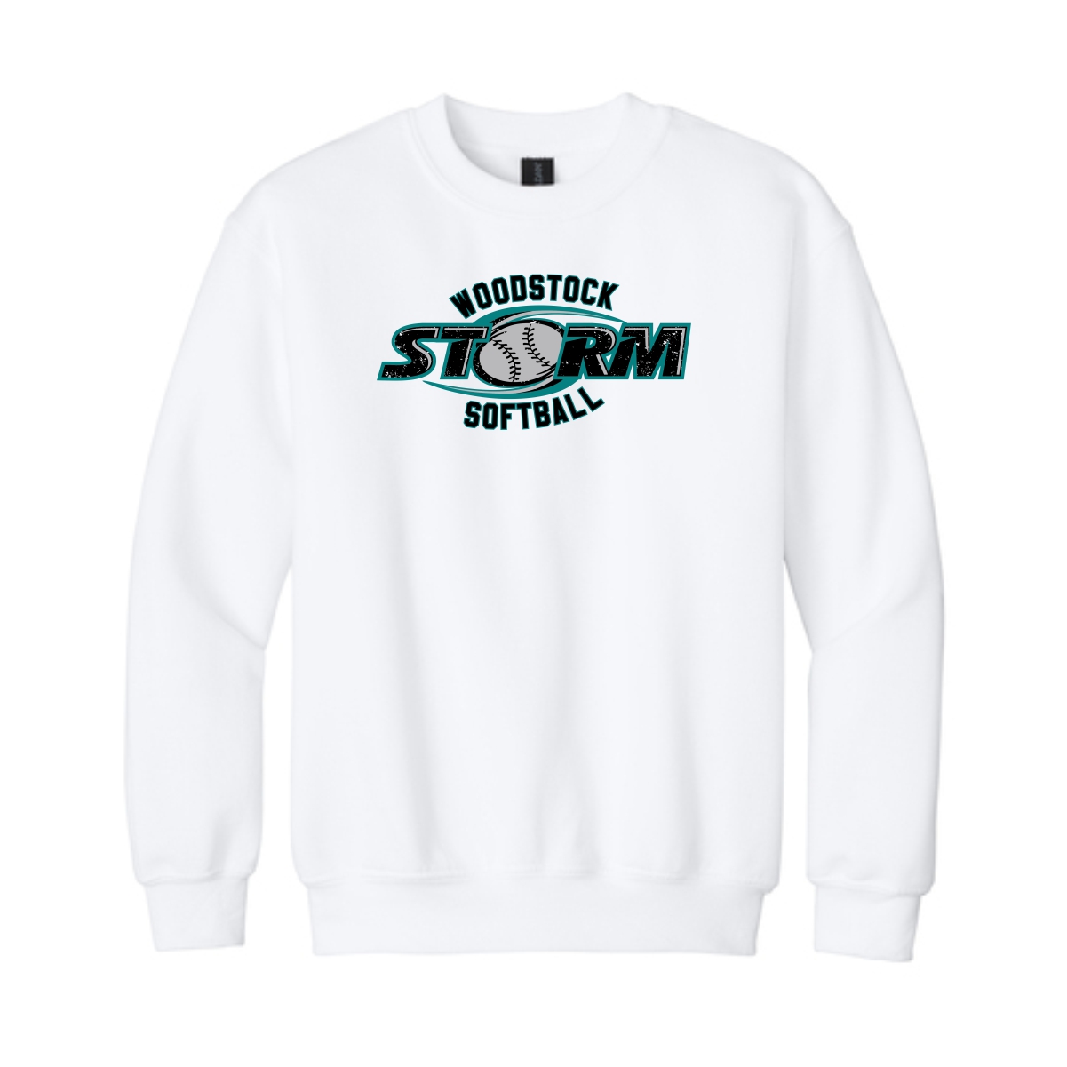 Woodstock Storm Softball Youth Crewneck Sweatshirt - Image 4