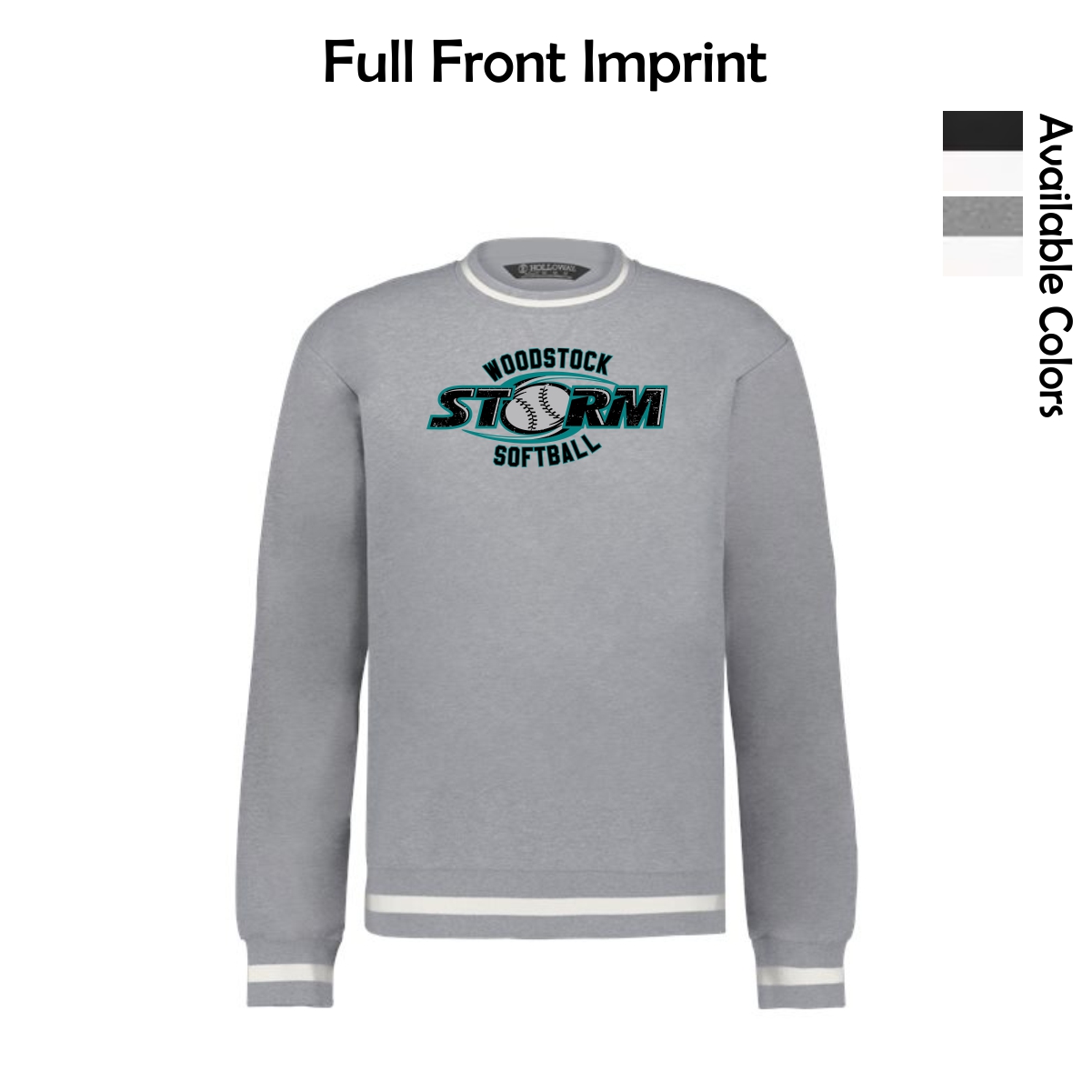 Woodstock Storm Softball Adult Holloway Crewneck Sweatshirt
