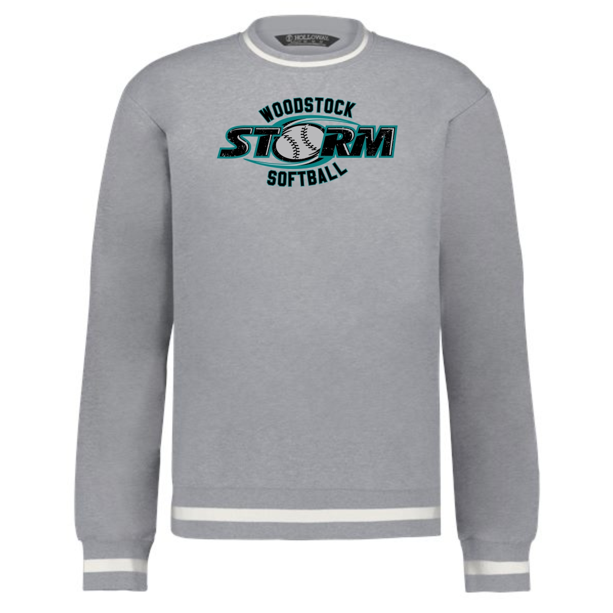 Woodstock Storm Softball Adult Holloway Crewneck Sweatshirt - Image 3