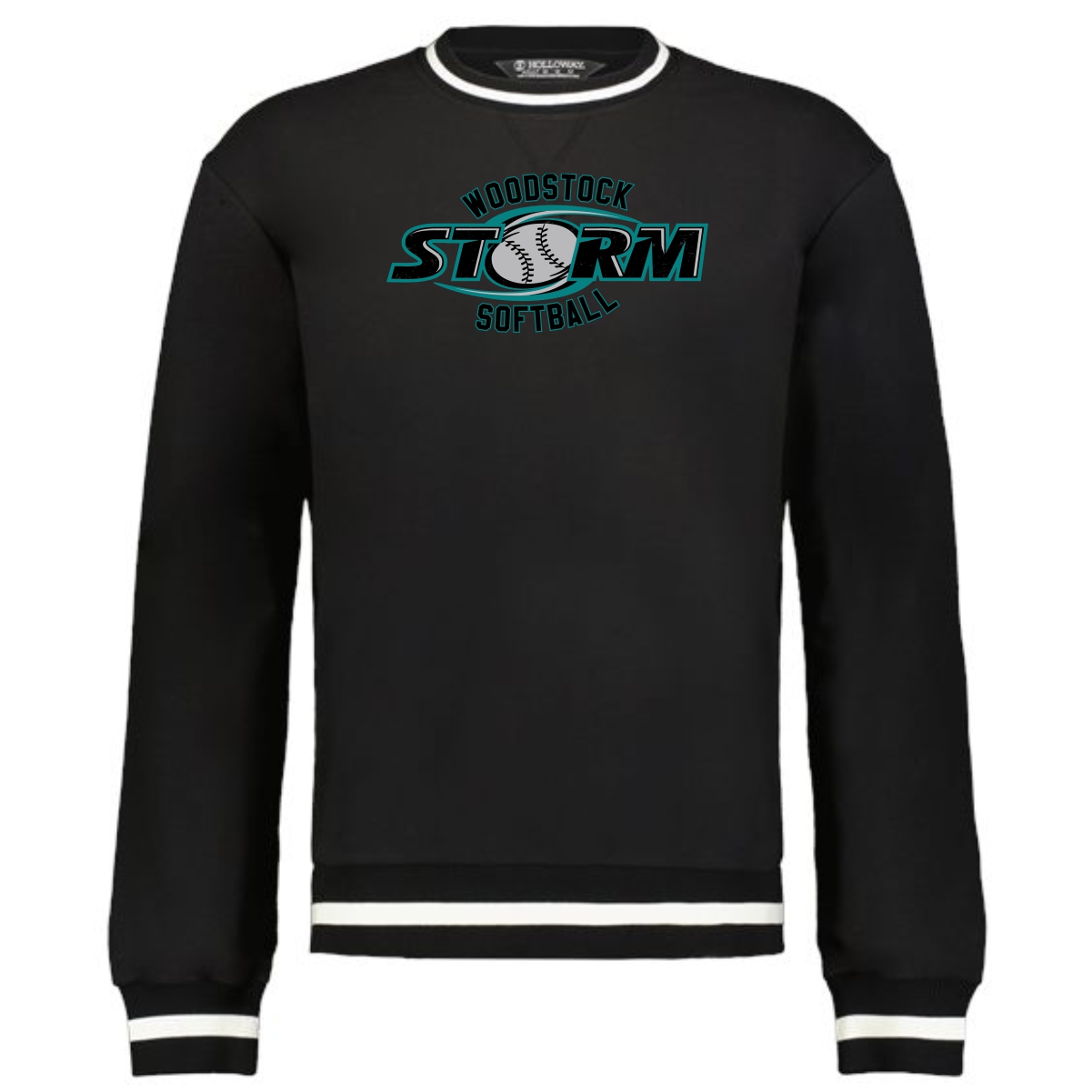 Woodstock Storm Softball Adult Holloway Crewneck Sweatshirt - Image 2
