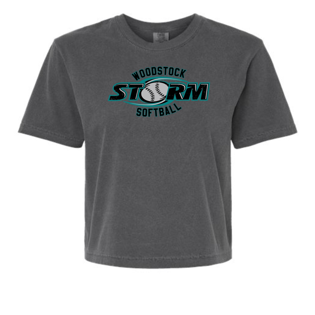 Woodstock Storm Softball Ladies Comfort Colors Garment-Dyed Heavyweight Boxy T-Shirt - Image 2