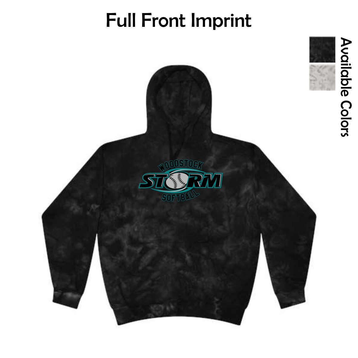 Woodstock Storm Softball Adult & Youth Colortone Crystal Wash Hoodie