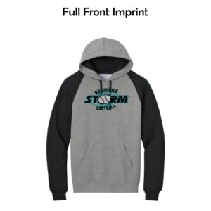 Woodstock Storm Softball Adult Raglan Hoodie Sweatshirt