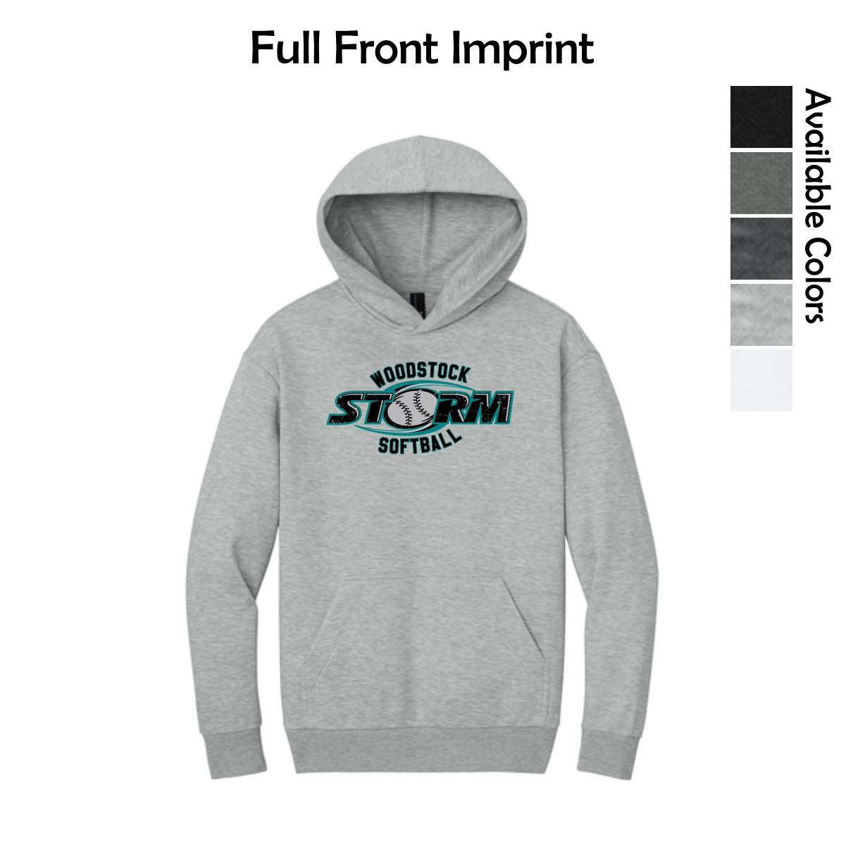 Woodstock Storm Softball Adult District Heavyweight Fleece Hoodie (Oversized fit)