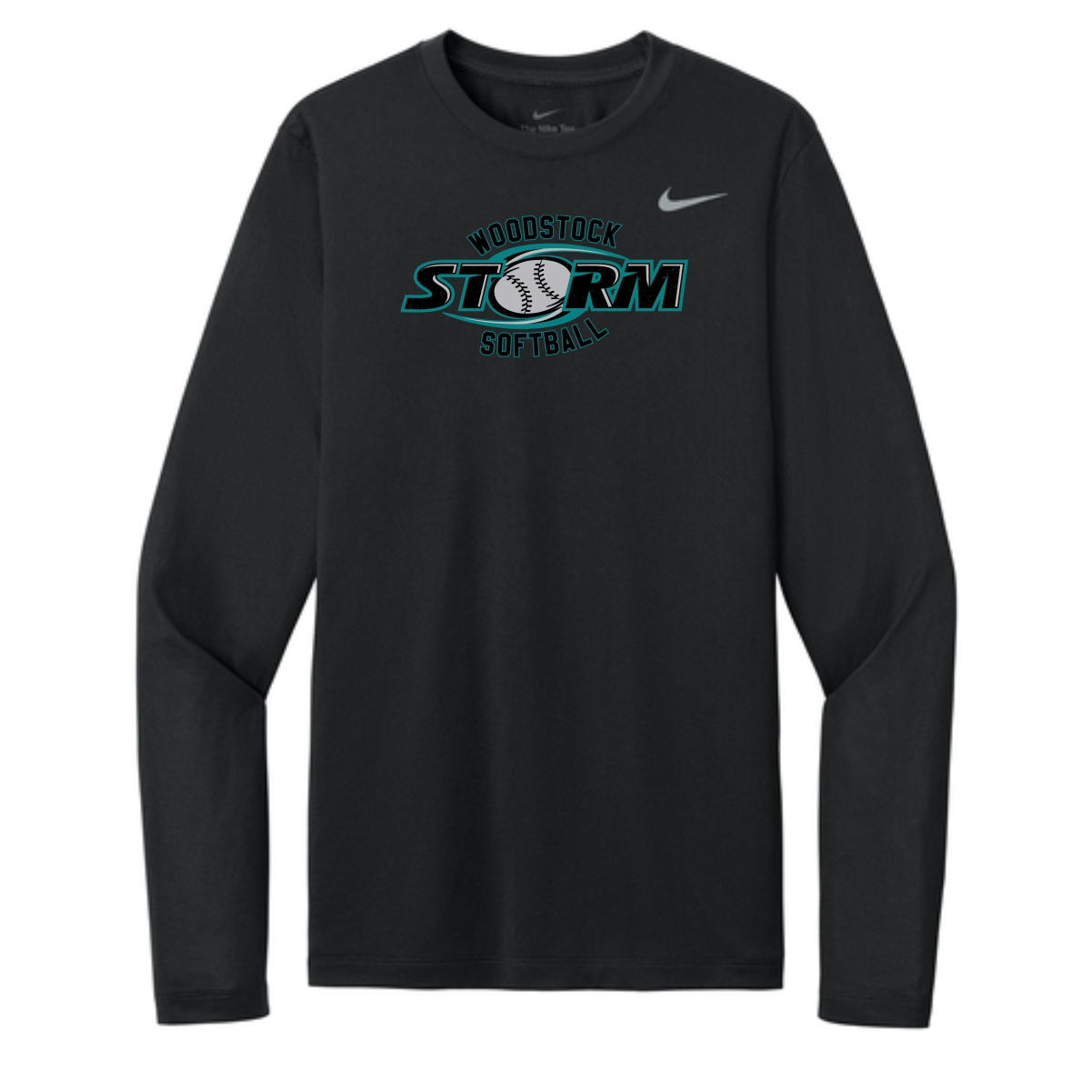Woodstock Storm Softball Adult Nike Long Sleeve Tee - Image 2