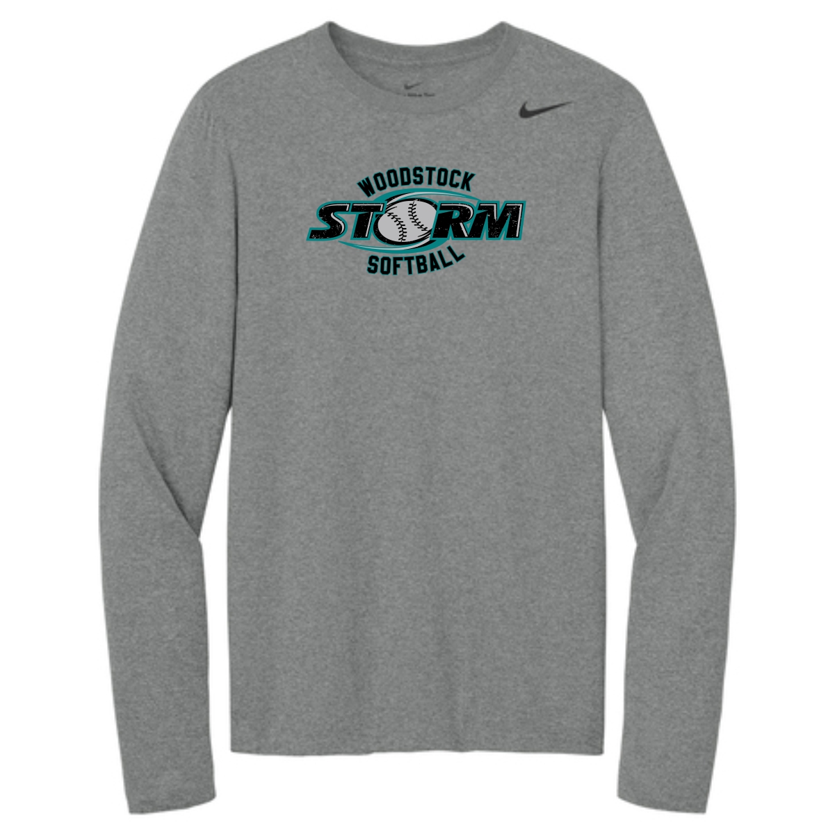 Woodstock Storm Softball Adult Nike Long Sleeve Tee - Image 3