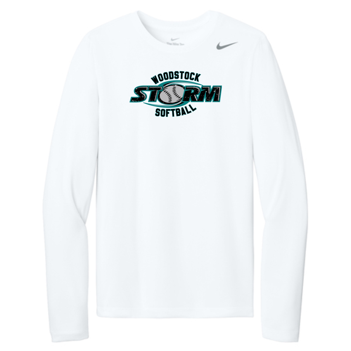 Woodstock Storm Softball Adult Nike Long Sleeve Tee - Image 4