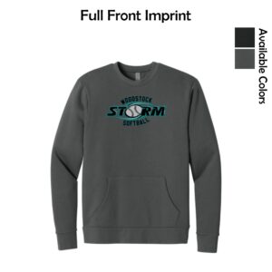 Woodstock Storm Softball Adult Next Level Apparel Pocket Sweatshirt