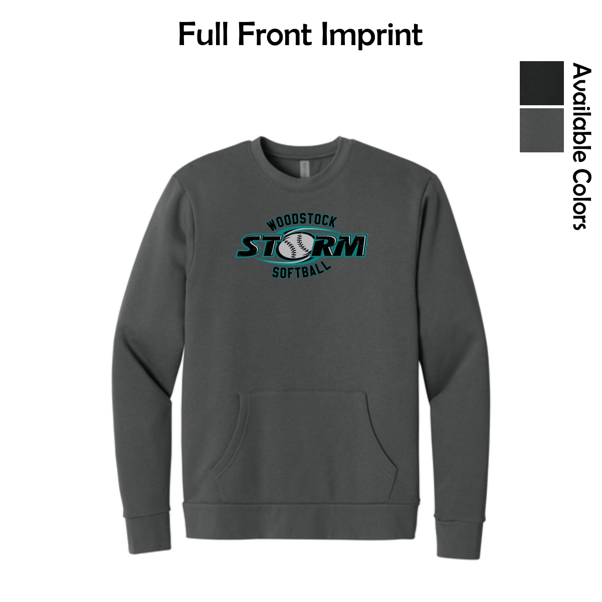 Woodstock Storm Softball Adult Next Level Apparel Pocket Sweatshirt