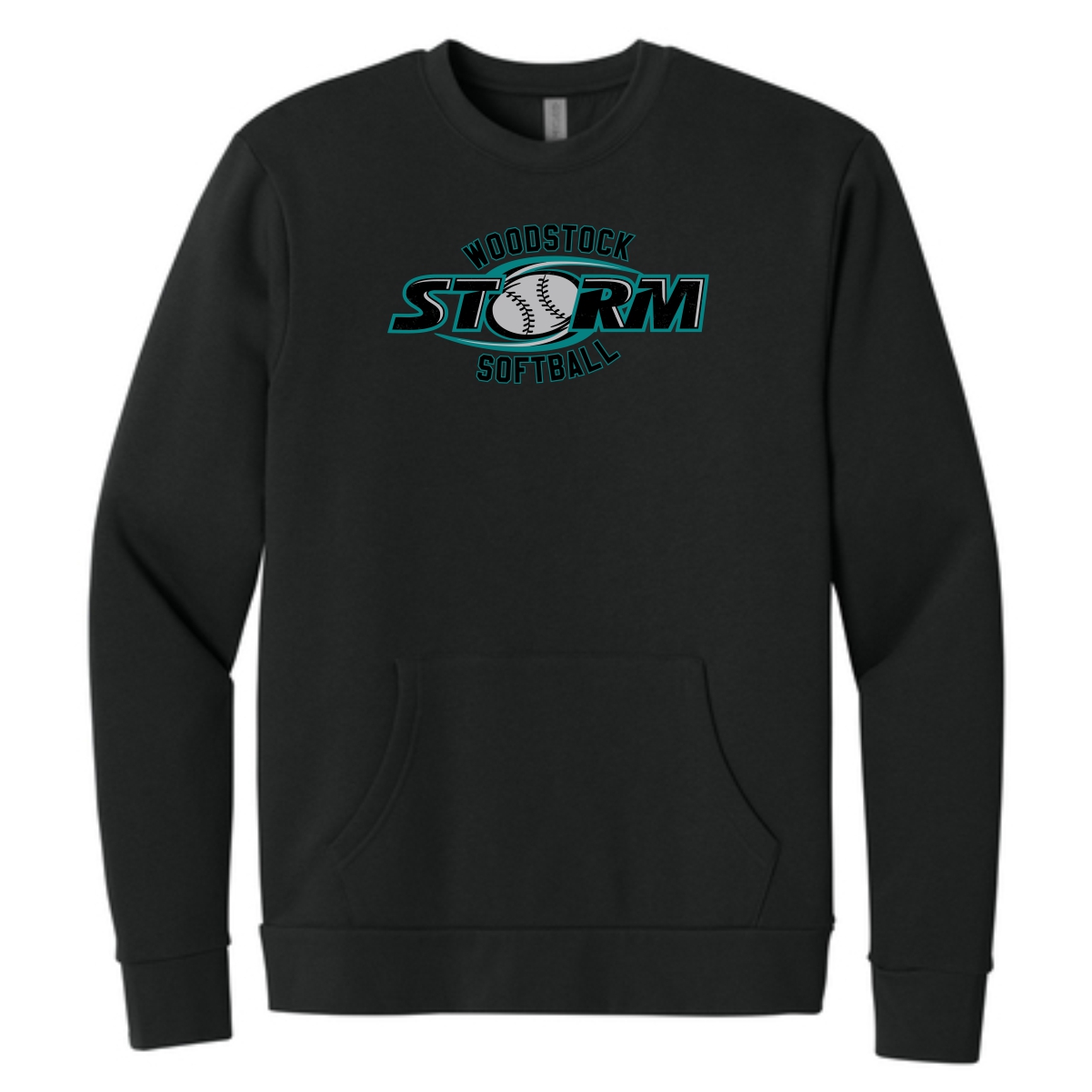 Woodstock Storm Softball Adult Next Level Apparel Pocket Sweatshirt - Image 2