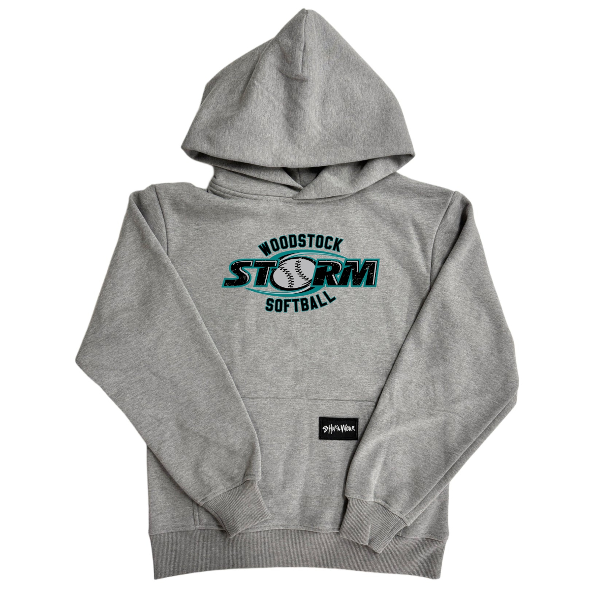 Woodstock Storm Softball Adult Shaka Wear Super Heavyweight Hoodie - Image 2