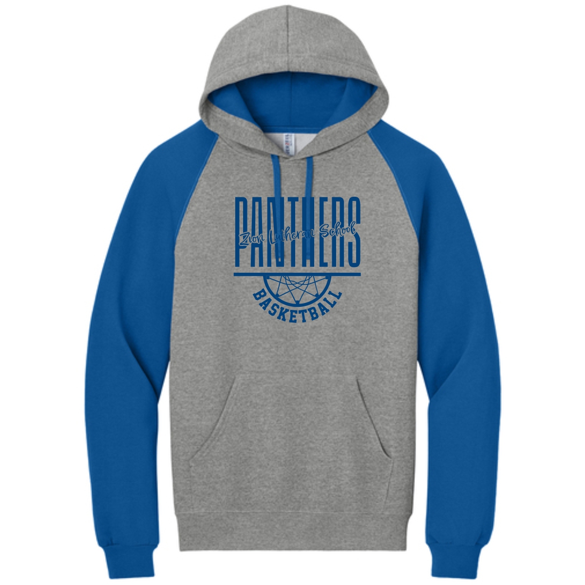 Zion Spiritwear 01 Basketball Adult Colorblock Raglan Hoodie Sweatshirt - Image 2