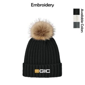 GIC Faux Fur Pom Beanie