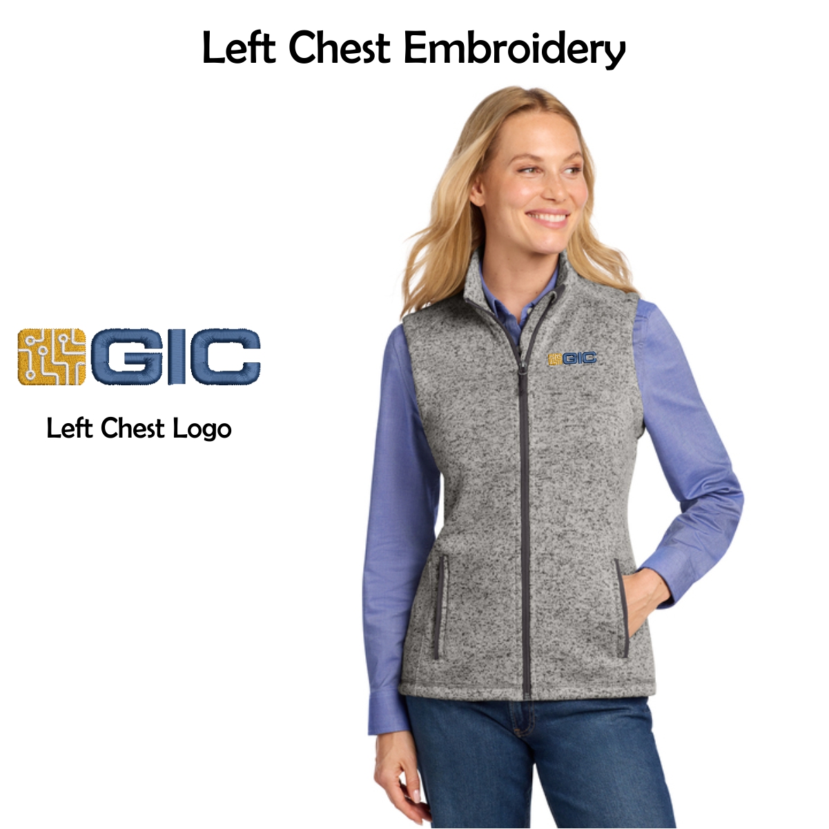 GIC Ladies Sweater Fleece Vest