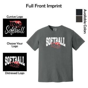 Huntley HS Softball Heavyweight Ring Spun Tee