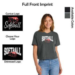 Huntley HS Softball Ladies Heavyweight Boxy Tee