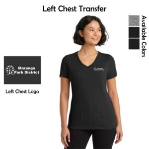 Marengo Park District Staff Ladies Allmade Tri-Blend V-Neck Tee