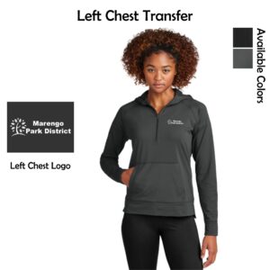 Marengo Park District Staff Ladies Sport-Tek Stretch 1/2-Zip Hoodie