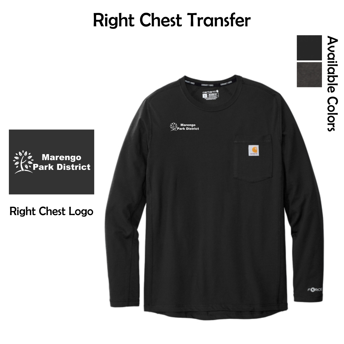 Marengo Park District Staff Carhartt Long Sleeve Pocket T-Shirt