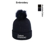 Options & Advocacy Pom Cuffed Beanie