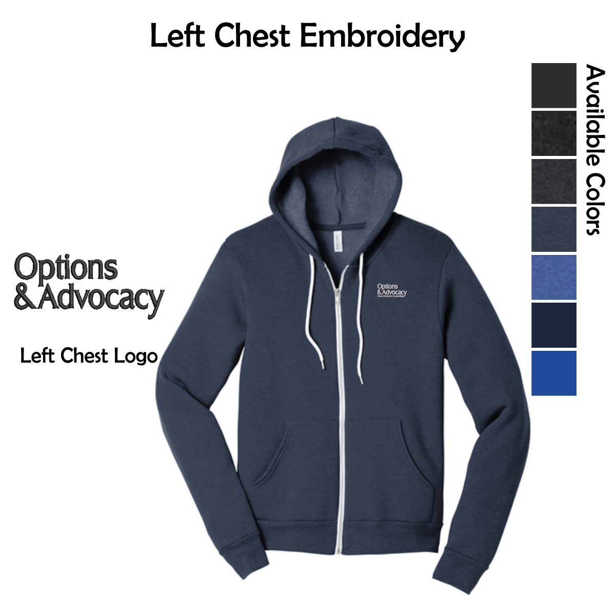 Options & Advocacy Sponge Fleece Full-Zip Hoodie