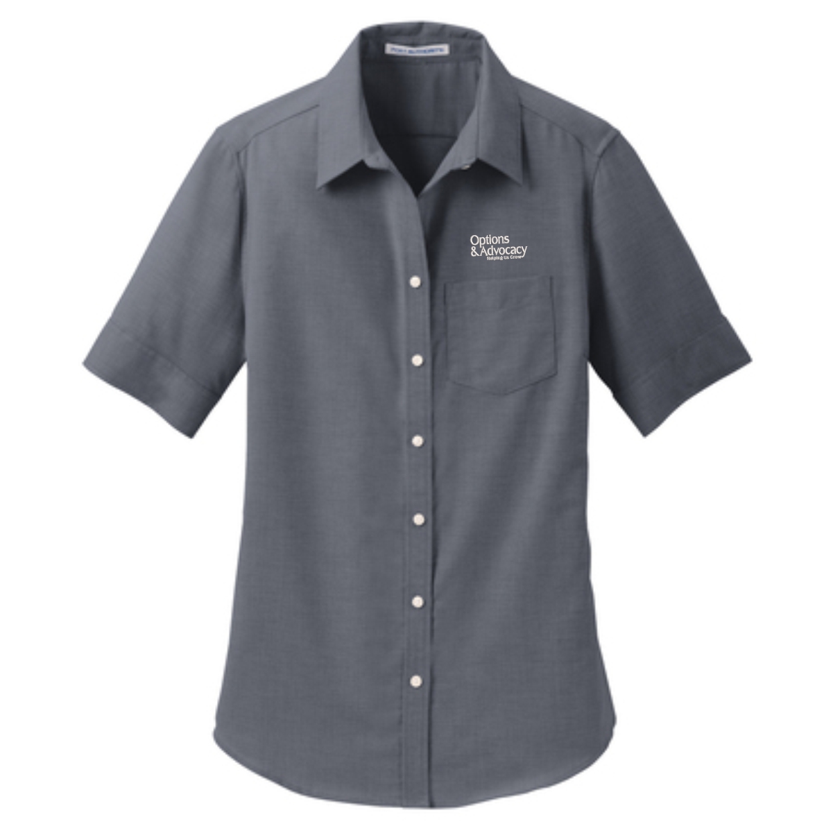 Options & Advocacy Ladies Short Sleeve Oxford Shirt - Image 2