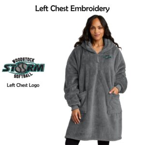 Woodstock Storm Softball Adult Plush Poncho (One Size Fits All)