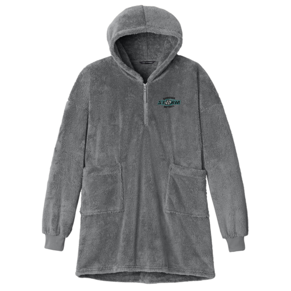 Woodstock Storm Softball Adult Plush Poncho (One Size Fits All) - Image 2