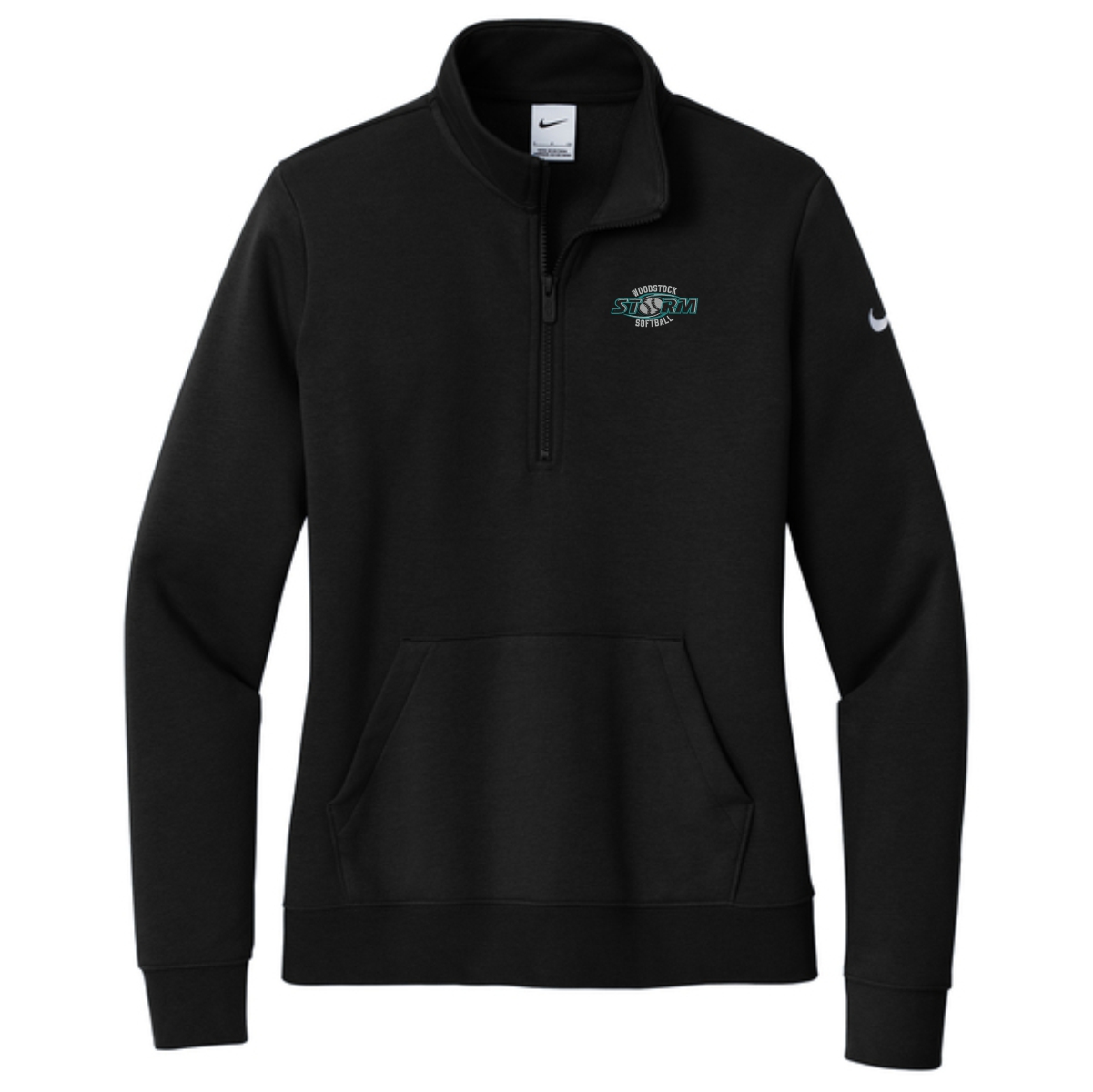 Woodstock Storm Softball Ladies Nike 1/2-Zip - Image 2