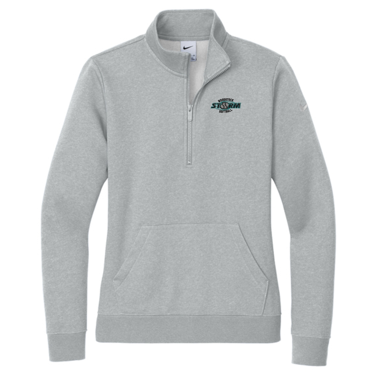 Woodstock Storm Softball Ladies Nike 1/2-Zip - Image 3