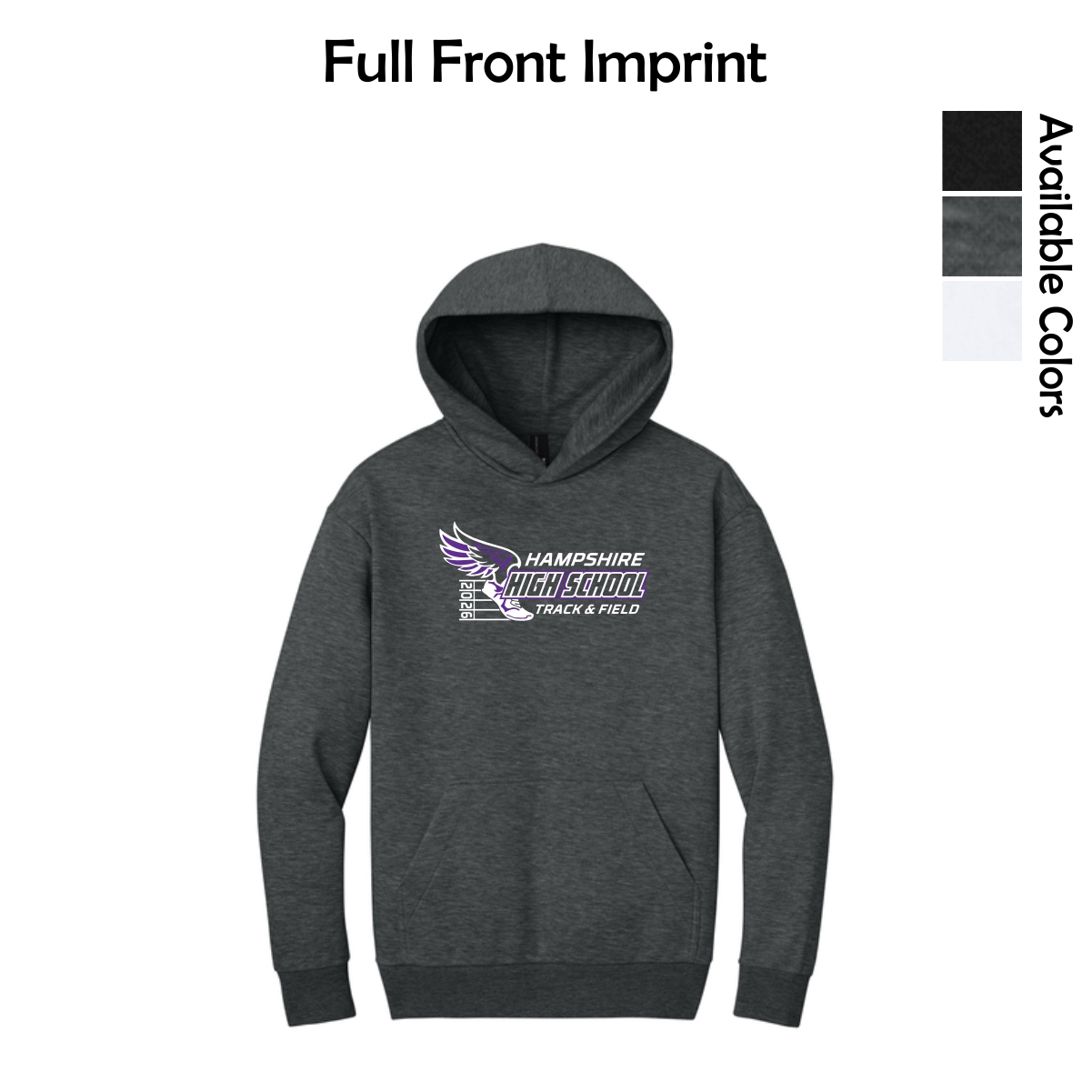 Hampshire Track & Field District Heavyweight Fleece Hoodie (Oversized fit)