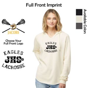 Jacobs HS Lacrosse Ladies Wash Hooded Sweatshirt