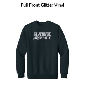 Lincoln Prairie Elementary 02 Adult Heavyweight Fleece Crew in Glitter (Oversized fit)