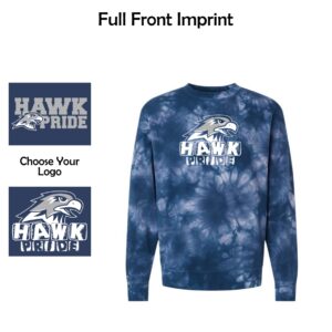 Lincoln Prairie Elementary 02 Adult Midweight Tie-Dyed Crewneck