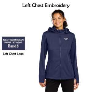 WSHSB Embroidered Ladies Hooded Soft Shell Jacket