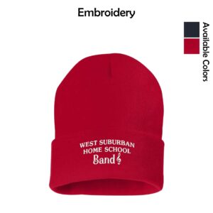 WSHSB Embroidered Solid 12" Cuffed Beanie