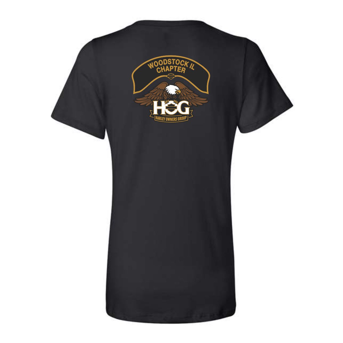 Woodstock HOG Ladies Relaxed Jersey V-Neck Tee - Image 3