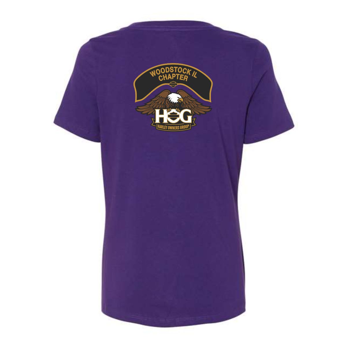 Woodstock HOG Ladies Relaxed Jersey V-Neck Tee - Image 5