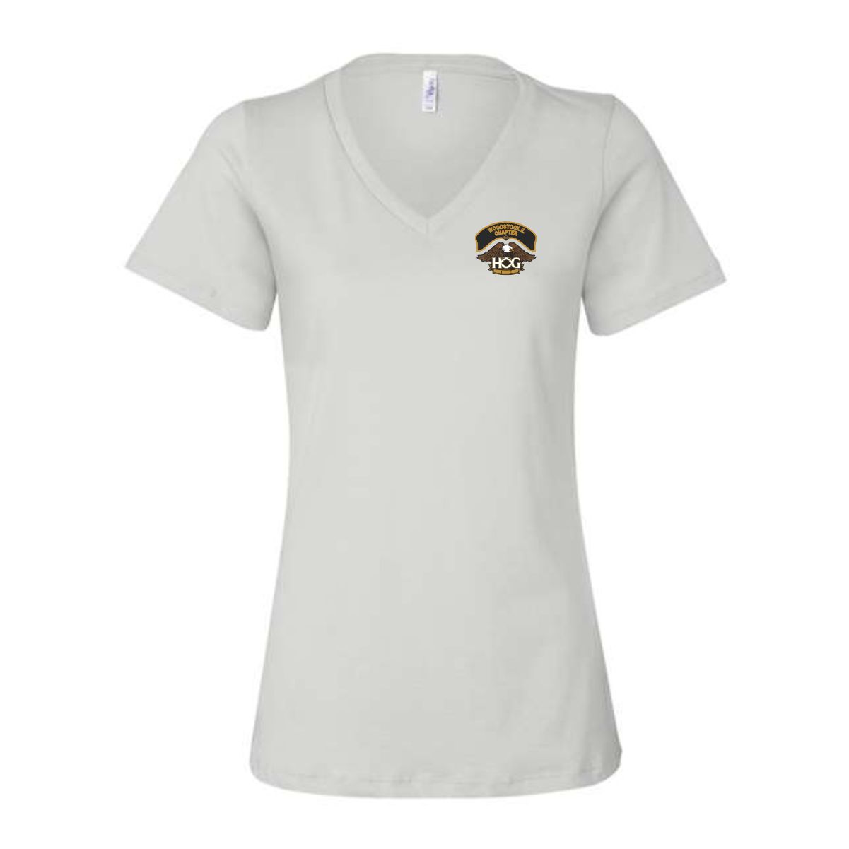 Woodstock HOG Ladies Relaxed Jersey V-Neck Tee - Image 6