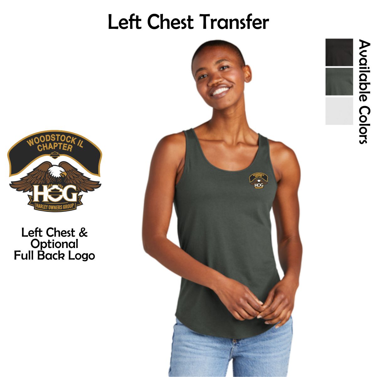 Woodstock HOG Ladies Relaxed Tank