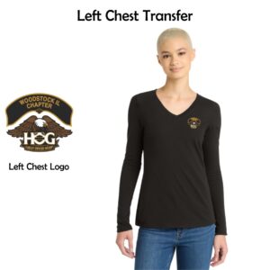 Woodstock HOG Ladies District Long Sleeve V-Neck